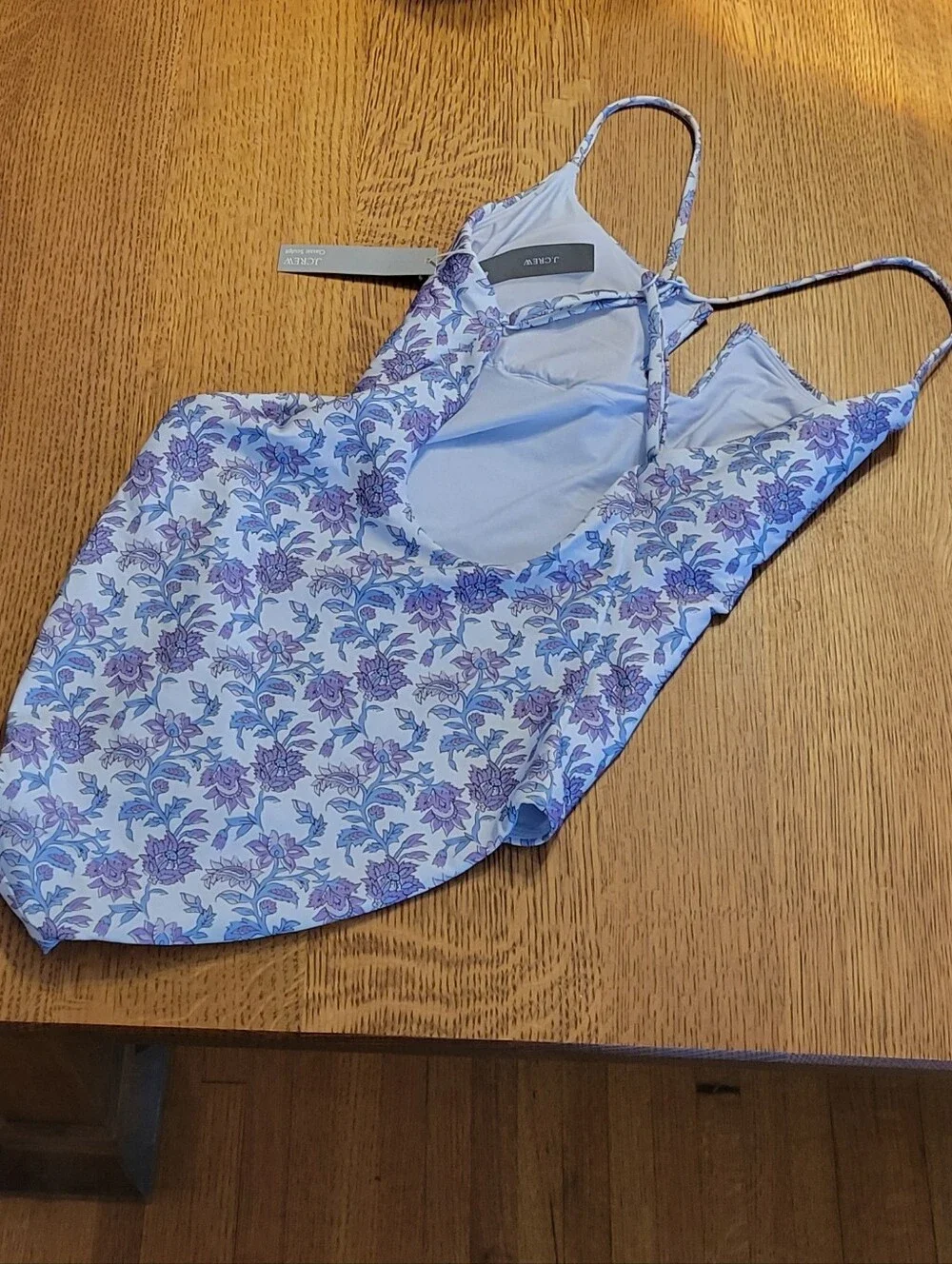 J. Crew Mira One-piece Swimsuit in Classic Sculpt - blue, lavender